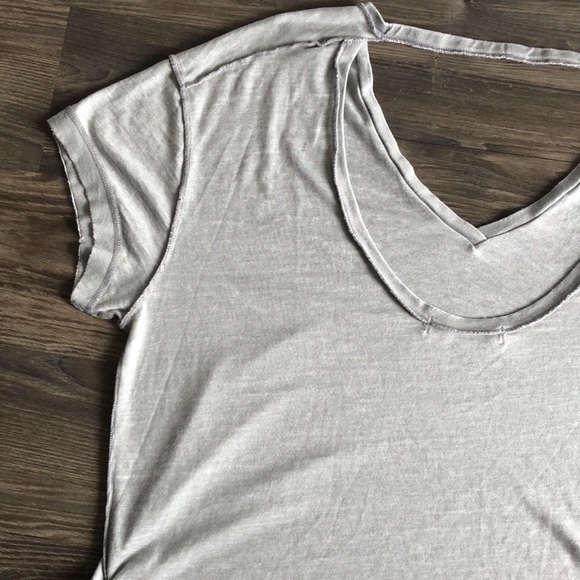 We The Free All Mine Tee Light Grey Oversized Boho Lightweight Short Sleeve - Picture 10 of 16